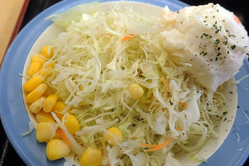 松屋の鶏のバター醤油炒め定食ポテトサラダセット